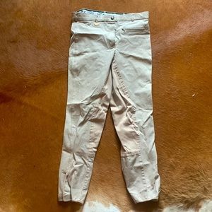 Tan riding breeches(elastic waistband with belt loops)
